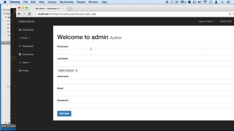 free 25 cms extra feature new simple password encrypting and login system 003 adding new system to add users in admin hd