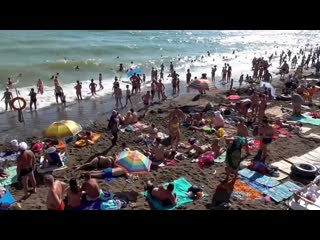 free крым г судак 17 07 2018г пляж набережная кипарисовая аллея самопал hd