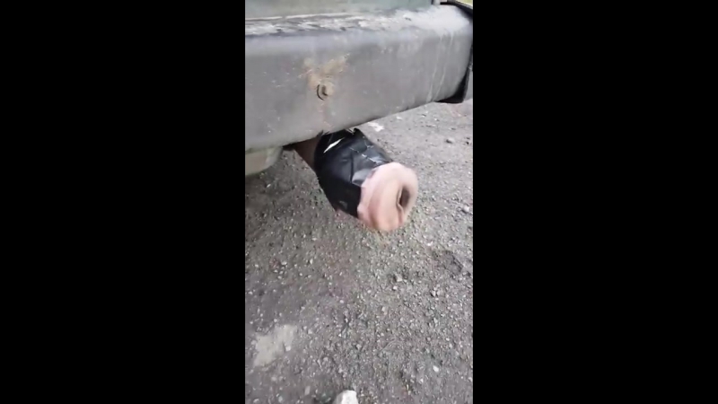 free резиновую вагину из сексшопа надели на глушитель автомобиля это было весело hd
