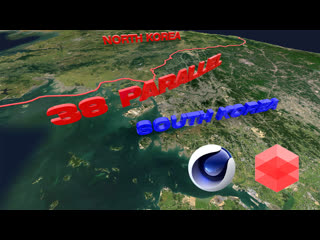 free 3d модель корейский п овсеверная и южная корея38 параллель hd