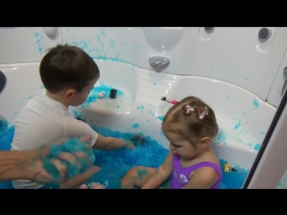 free желейная ванная растим снег в ванной ищем сюрпризы и лизуны squishy gelli baff toy challenge hd