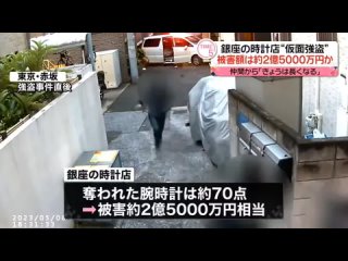 free япония ограбление часового магазина гинза общий ущерб эквивалентный примерно 250 миллионам иен hd